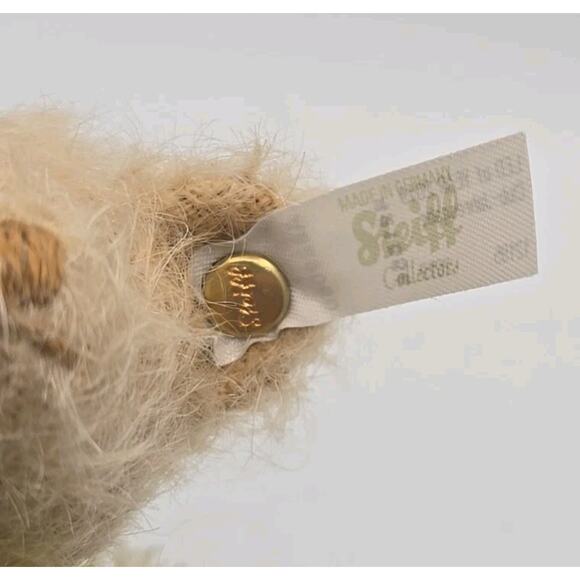 Steiff Club 2019 Teddy Bear Tan Mohair Plush Loyalty ID Button & COA Tag U315/3 - Picture 8 of 13